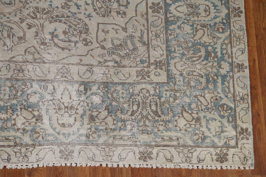 Distressed Kerman Persian Area Rug 9x12