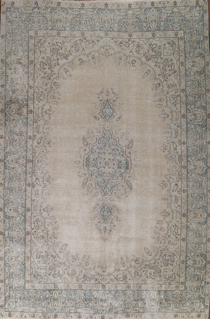 Distressed Kerman Persian Area Rug 9x12