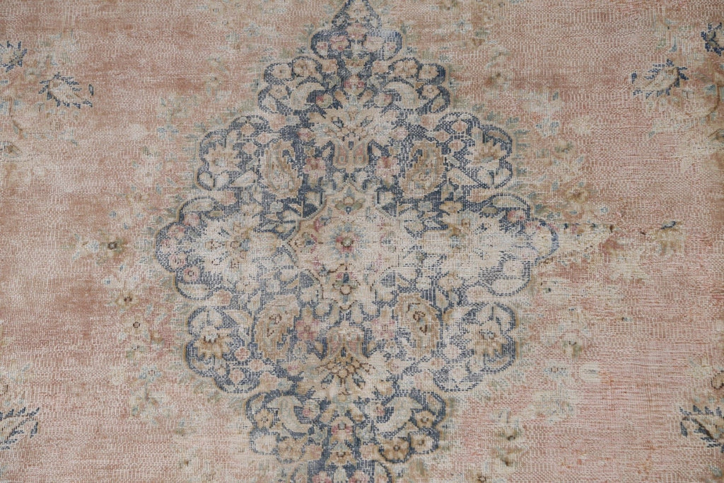 Distressed Kerman Persian Area Rug 9x10