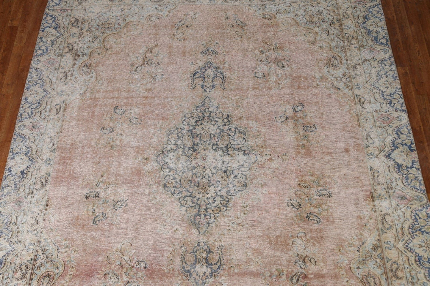 Distressed Kerman Persian Area Rug 9x10