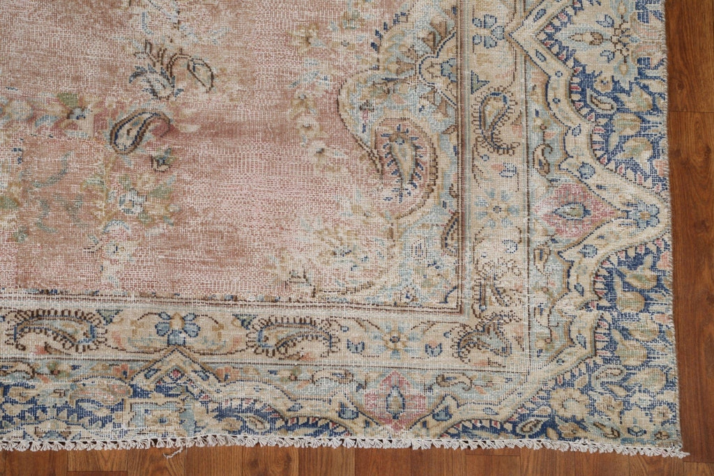 Distressed Kerman Persian Area Rug 9x10