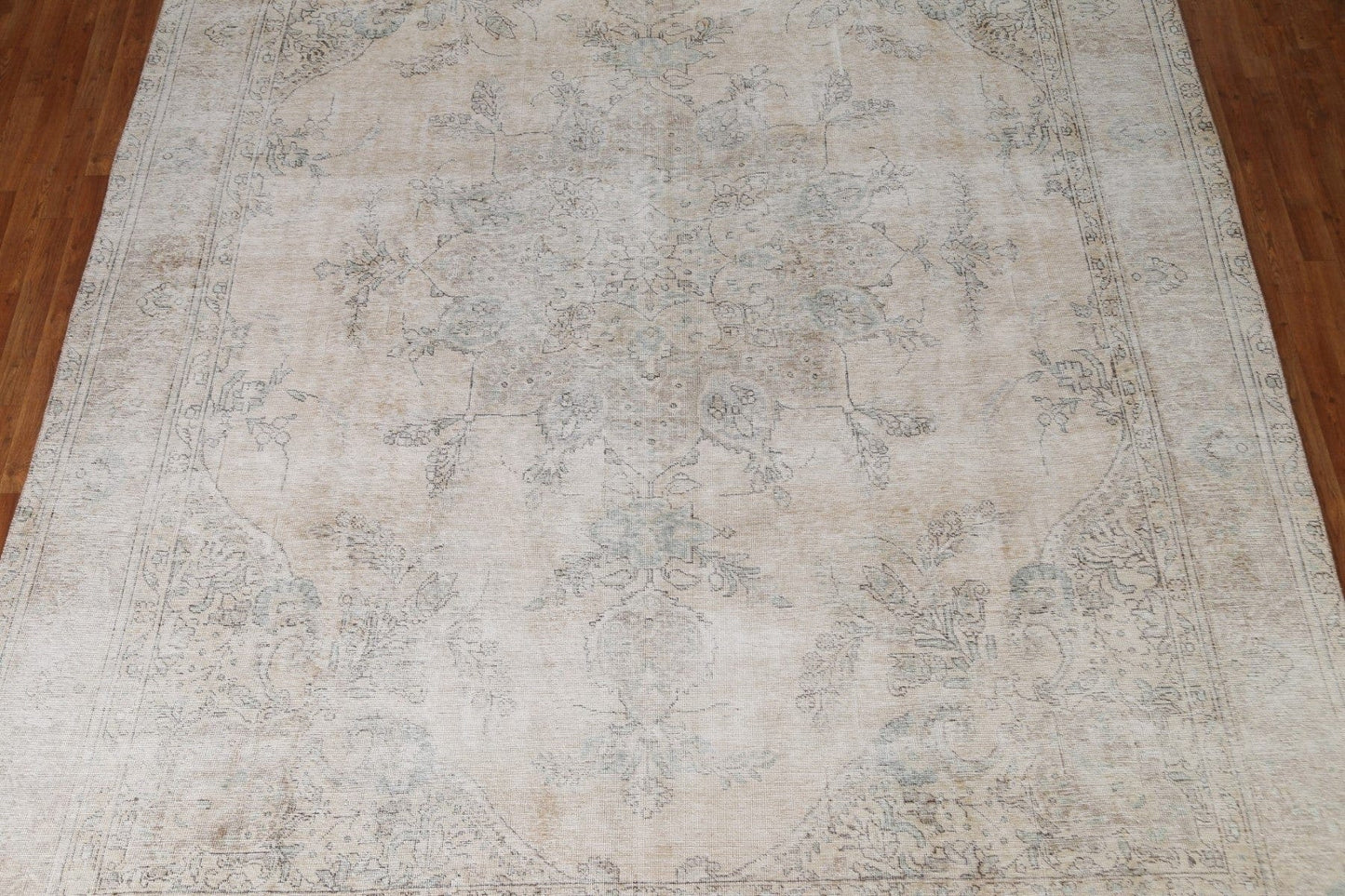 Distressed Wool Tabriz Persian Area Rug 10x13