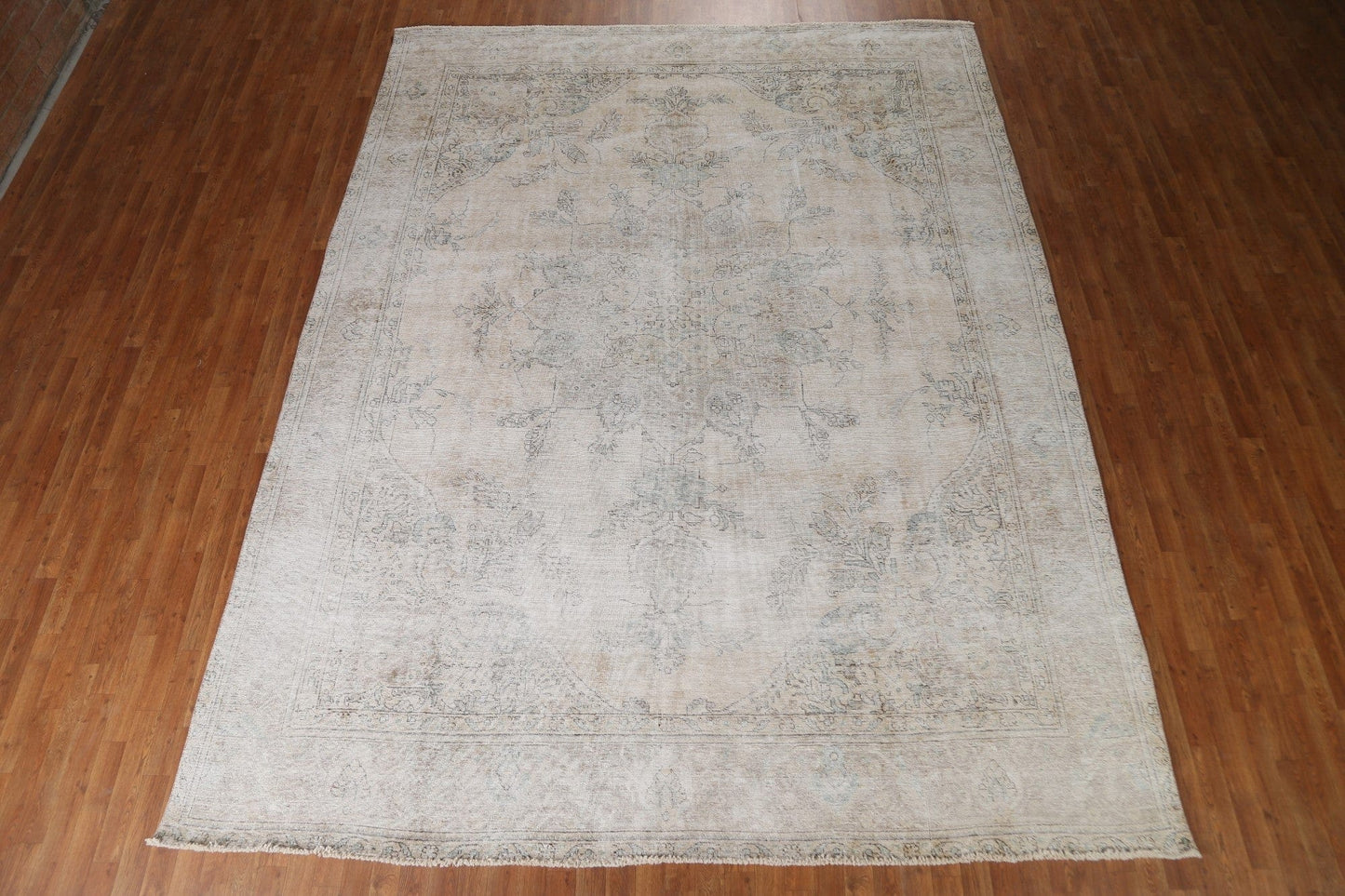 Distressed Wool Tabriz Persian Area Rug 10x13