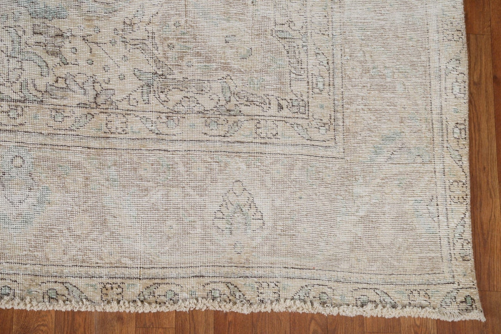 Distressed Wool Tabriz Persian Area Rug 10x13