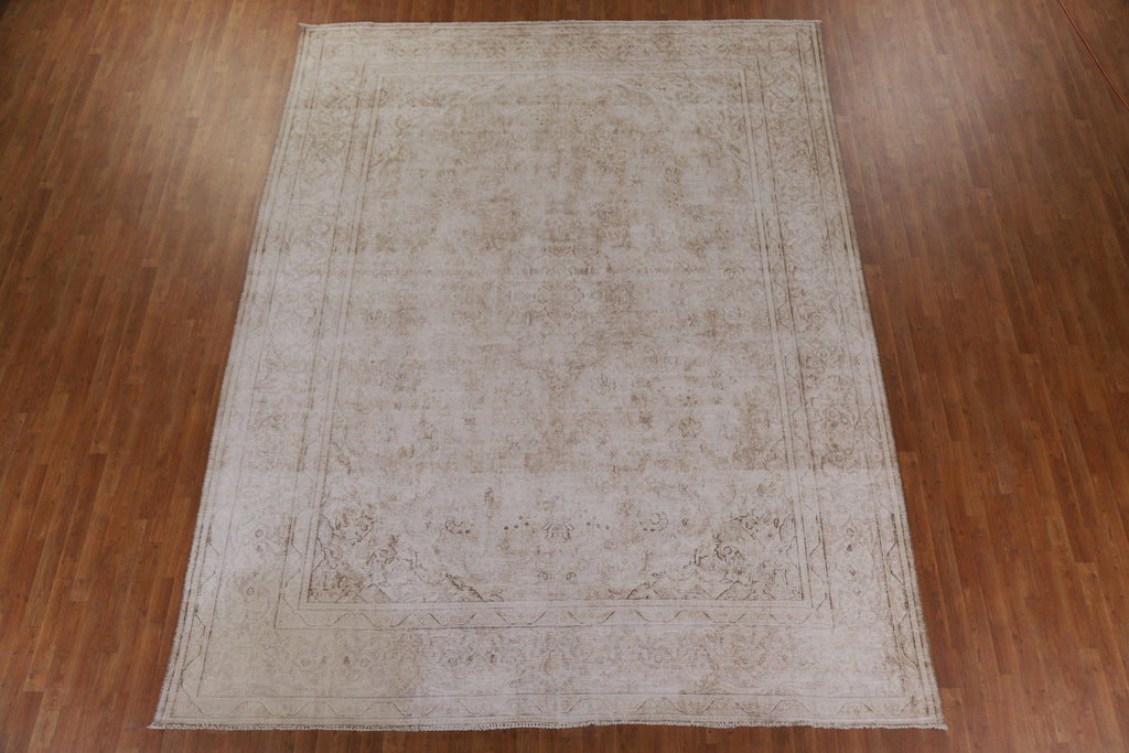 Distressed Kerman Persian Area Rug 10x13