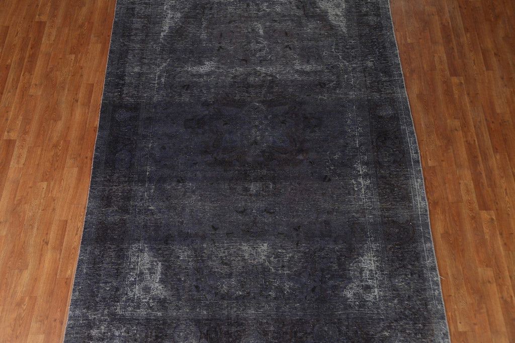 Distressed Over-Dyed Tabriz Persian Area Rug 7x10