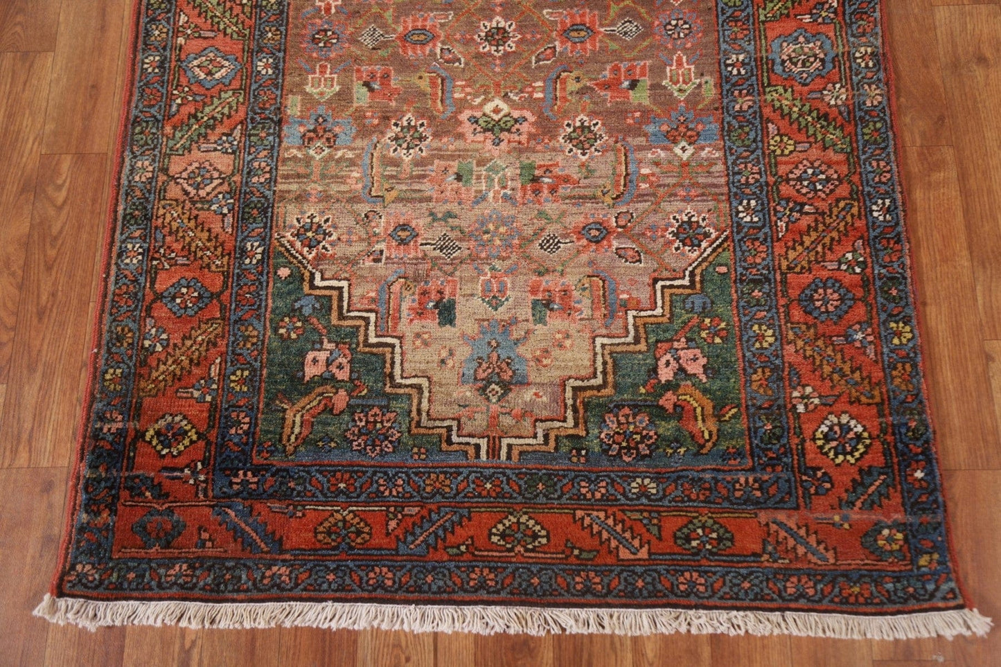 Vegetable Dye Heriz Bakhshayesh Persian Rug 3x17