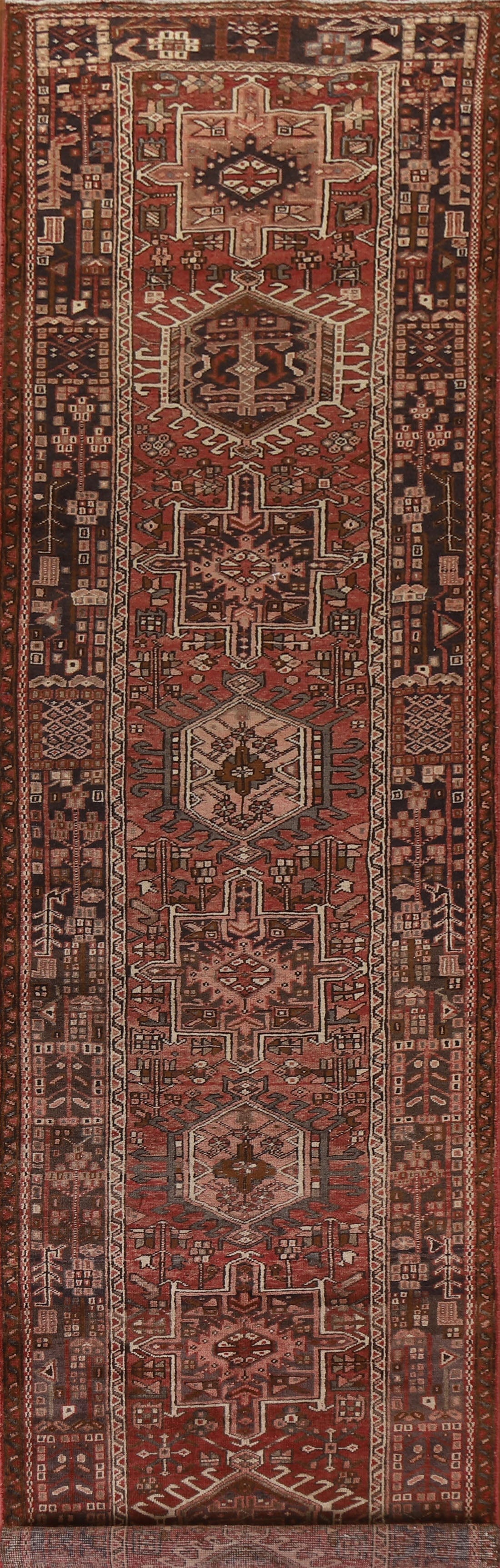 Tribal Gharajeh Persian Runner Rug 3x15