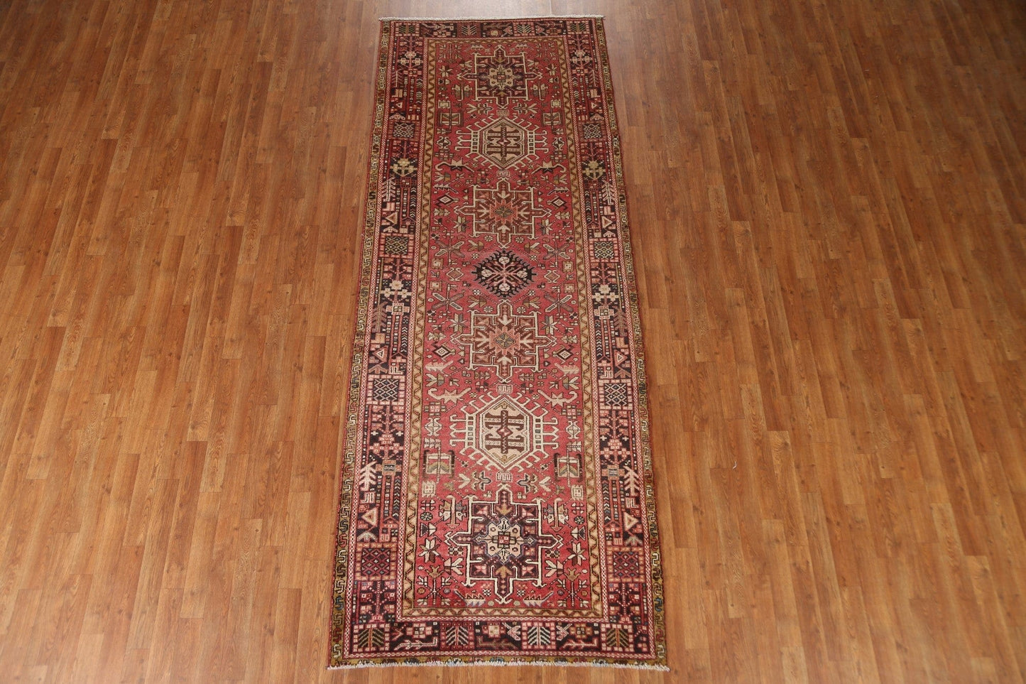 Tribal Gharajeh Persian Runner Rug 4x10