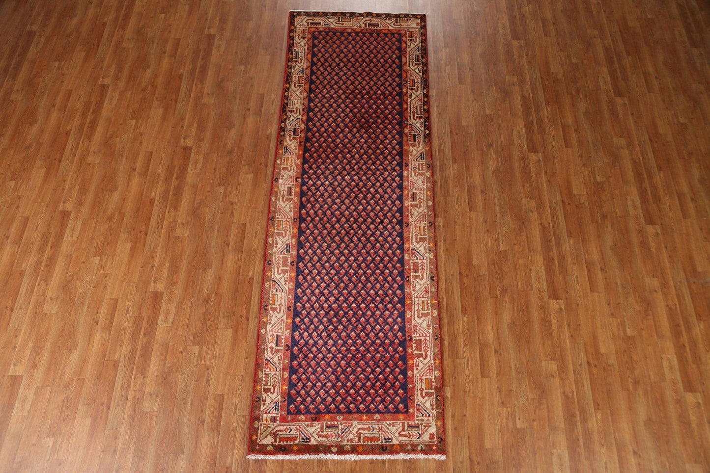 All-Over Boteh Botemir Persian Runner Rug 3x10