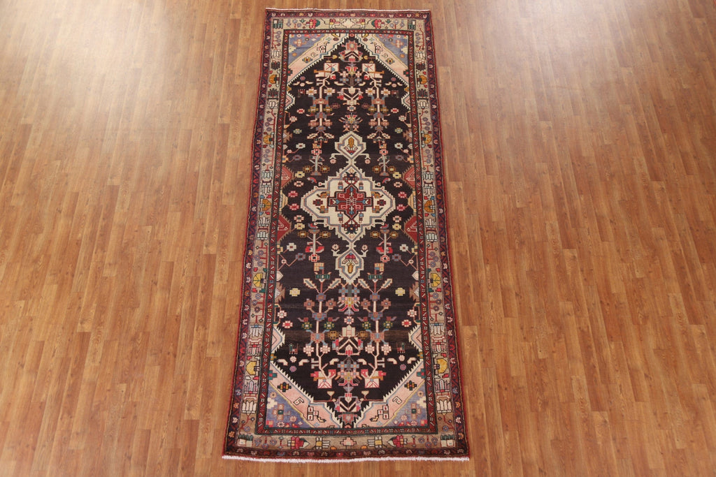 Geometric Hamedan Persian Runner Rug 4x11