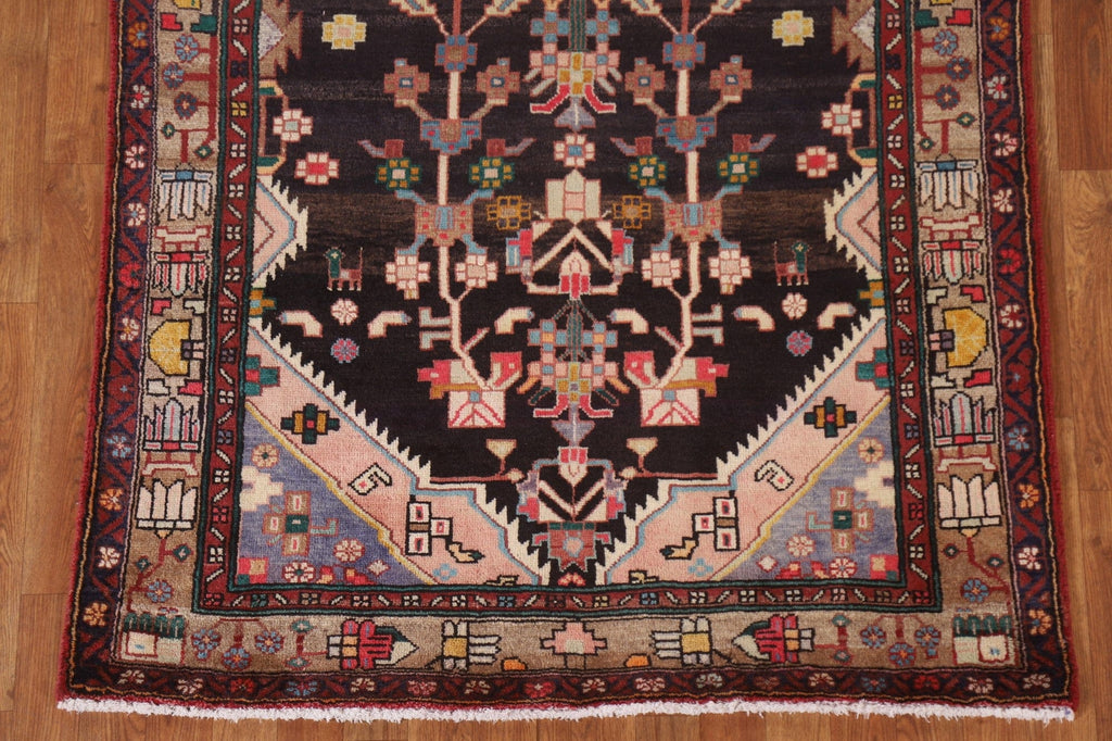 Geometric Hamedan Persian Runner Rug 4x11