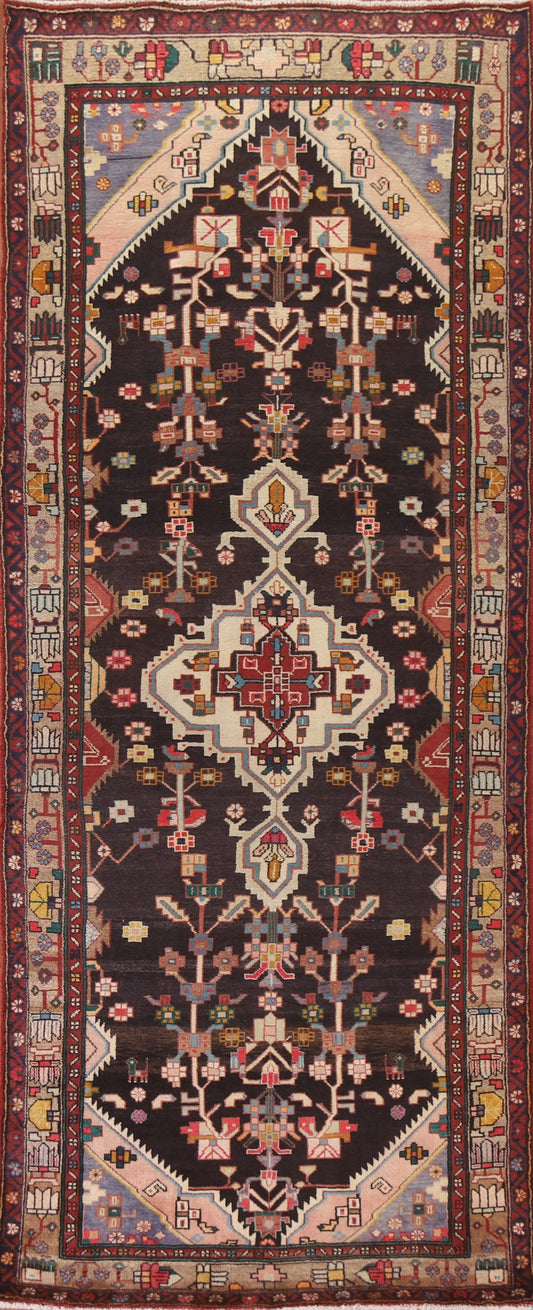 Geometric Hamedan Persian Runner Rug 4x11