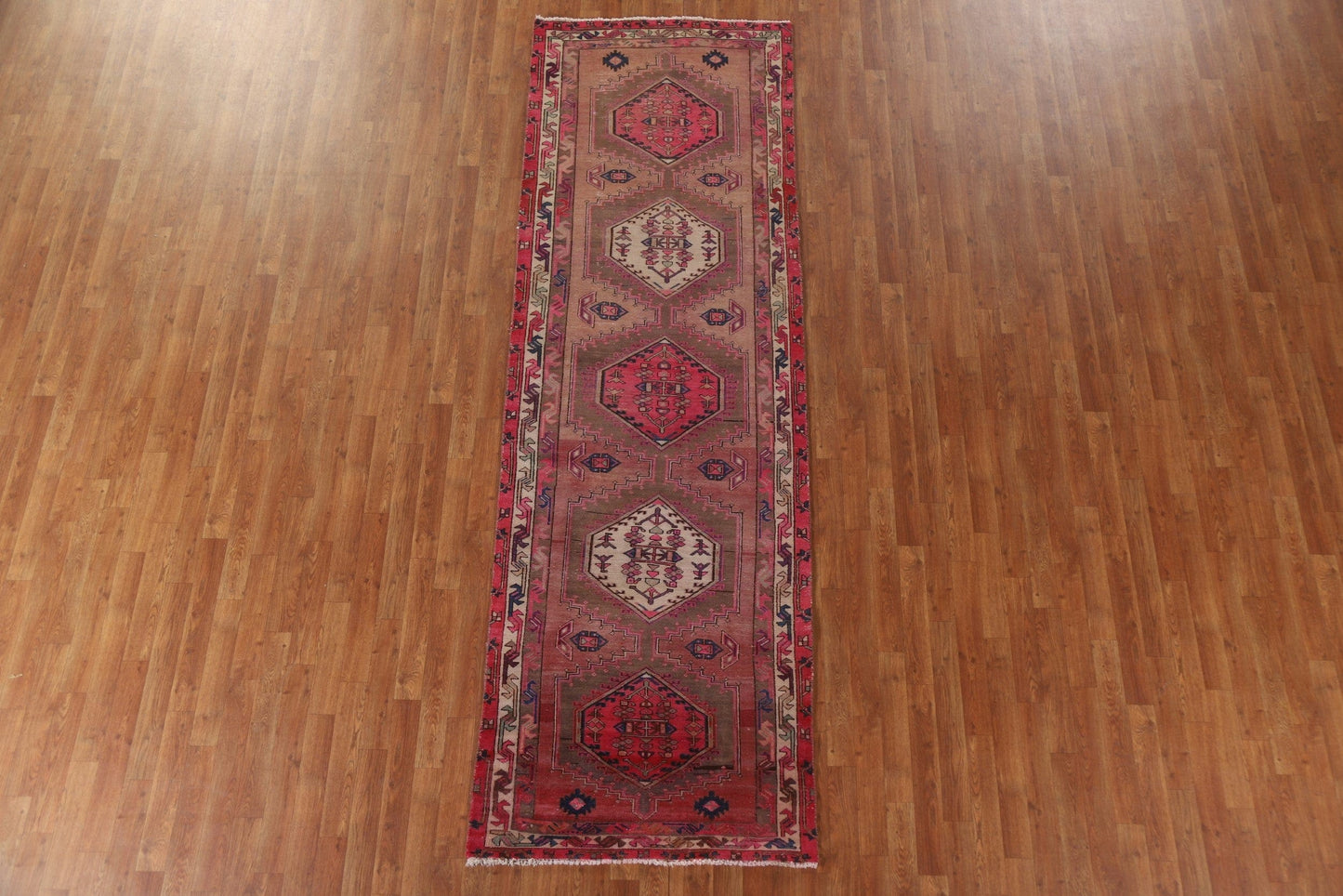 Geometric Ardebil Persian Runner Rug 3x11