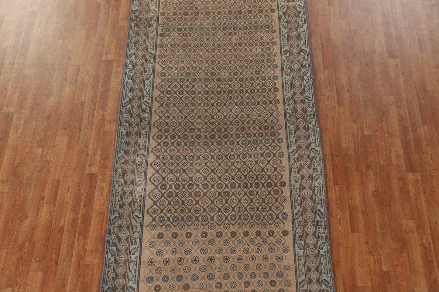 Vintage Wool Tabriz Persian Runner Rug 5x13