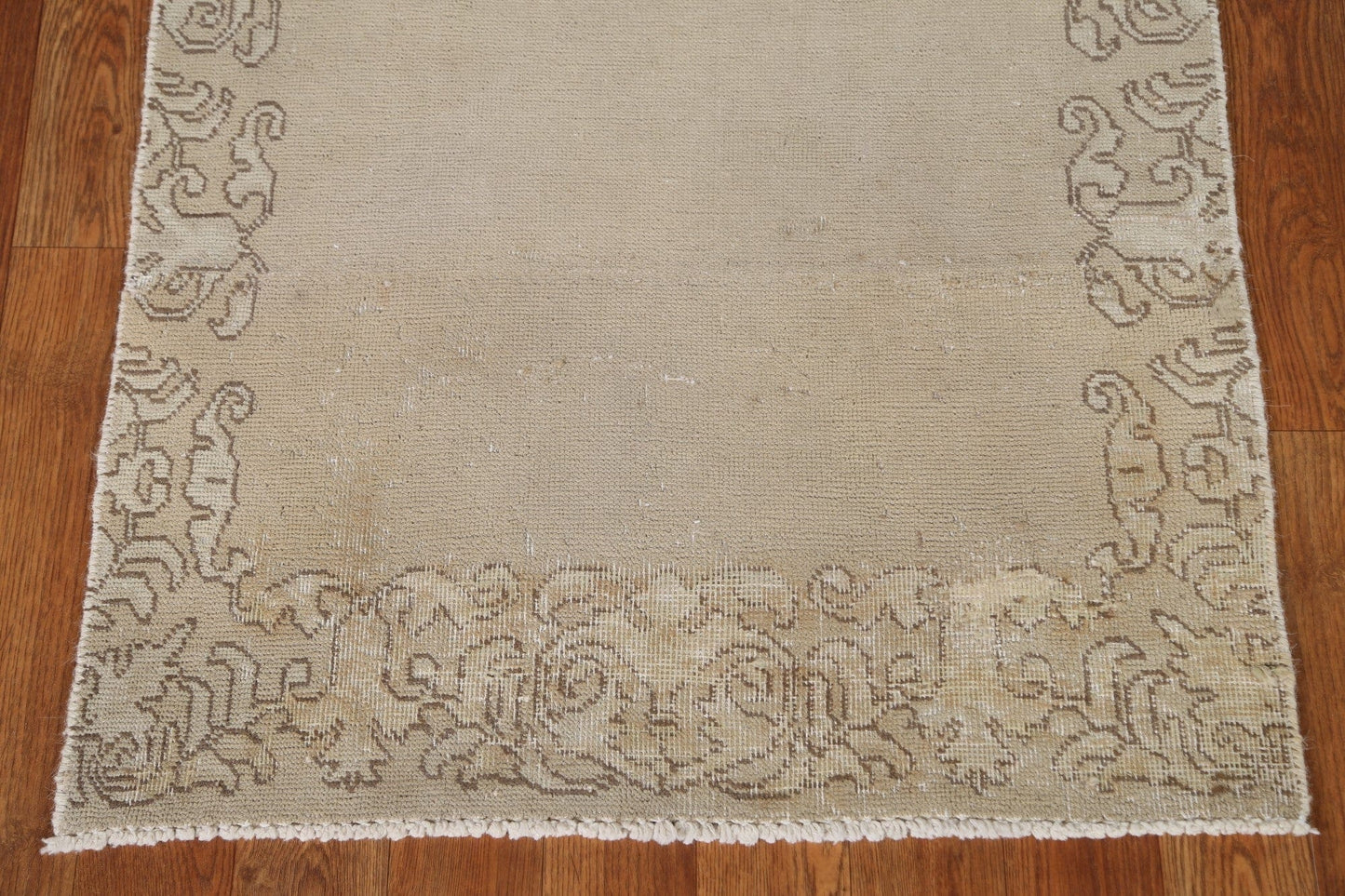 Distressed Tabriz Persian Runner Rug 2x12