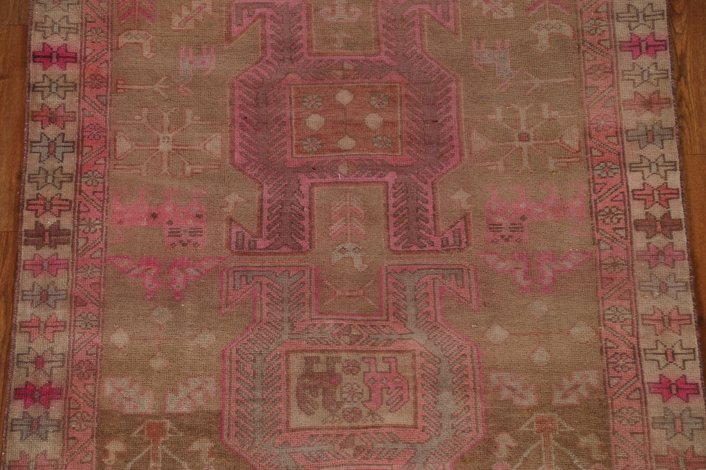 Vintage Wool Meshkin Persian Runner Rug 4x9