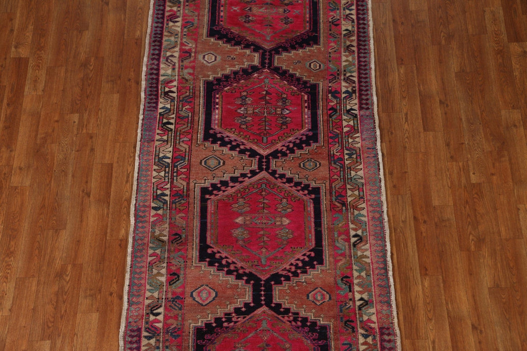 Handmade Wool Ardebil Persian Runner Rug 4x10