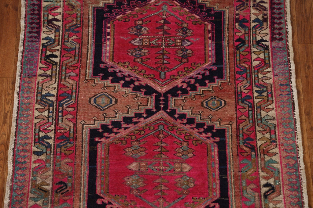 Handmade Wool Ardebil Persian Runner Rug 4x10