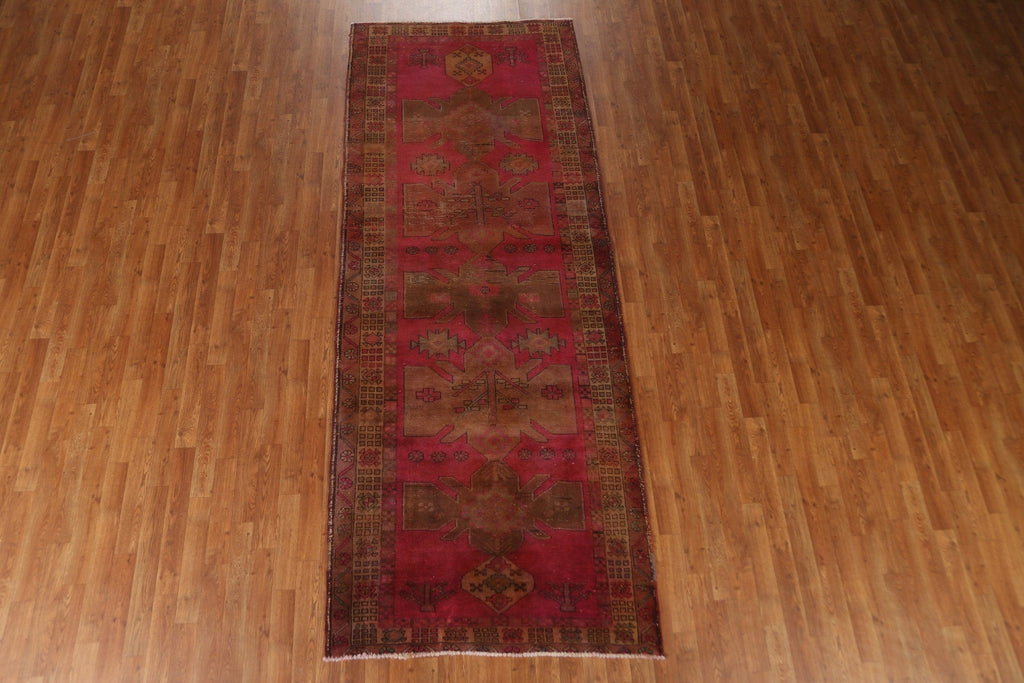 Vintage Meshkin Persian Runner Rug 4x10