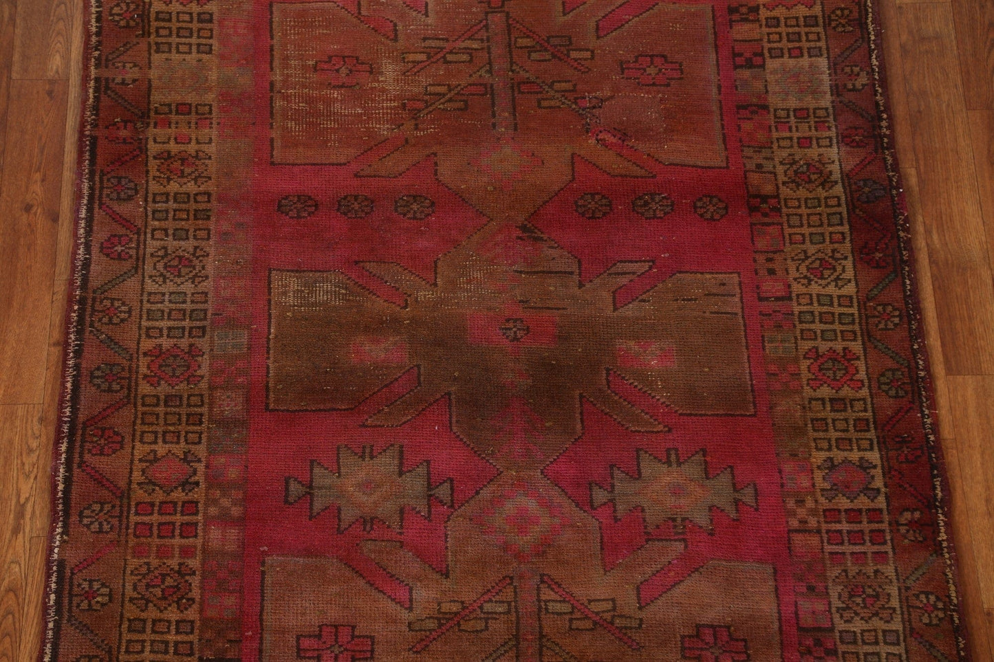 Vintage Meshkin Persian Runner Rug 4x10