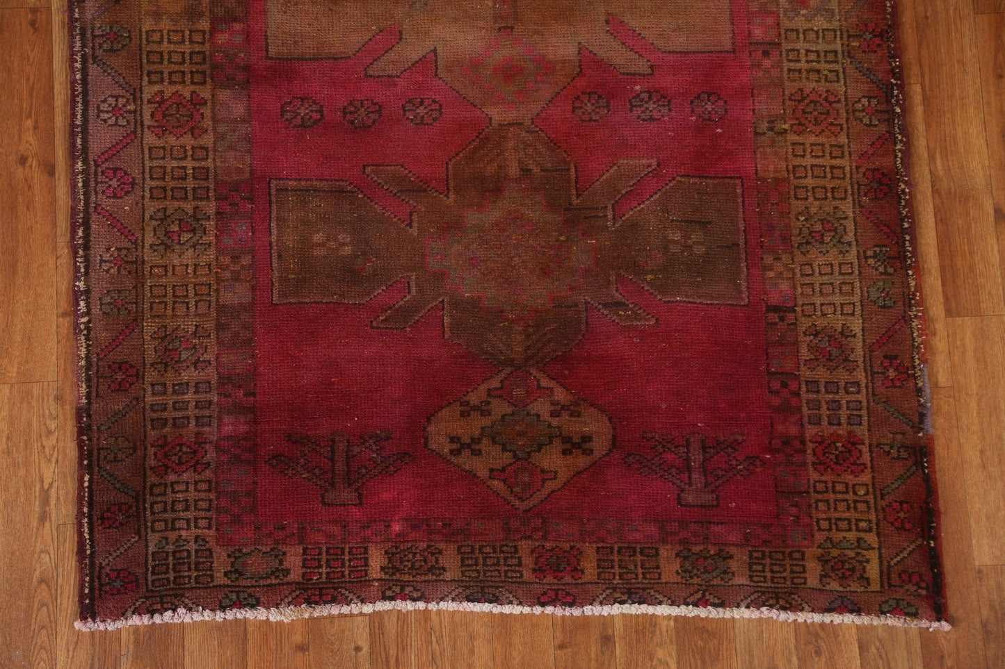 Vintage Meshkin Persian Runner Rug 4x10