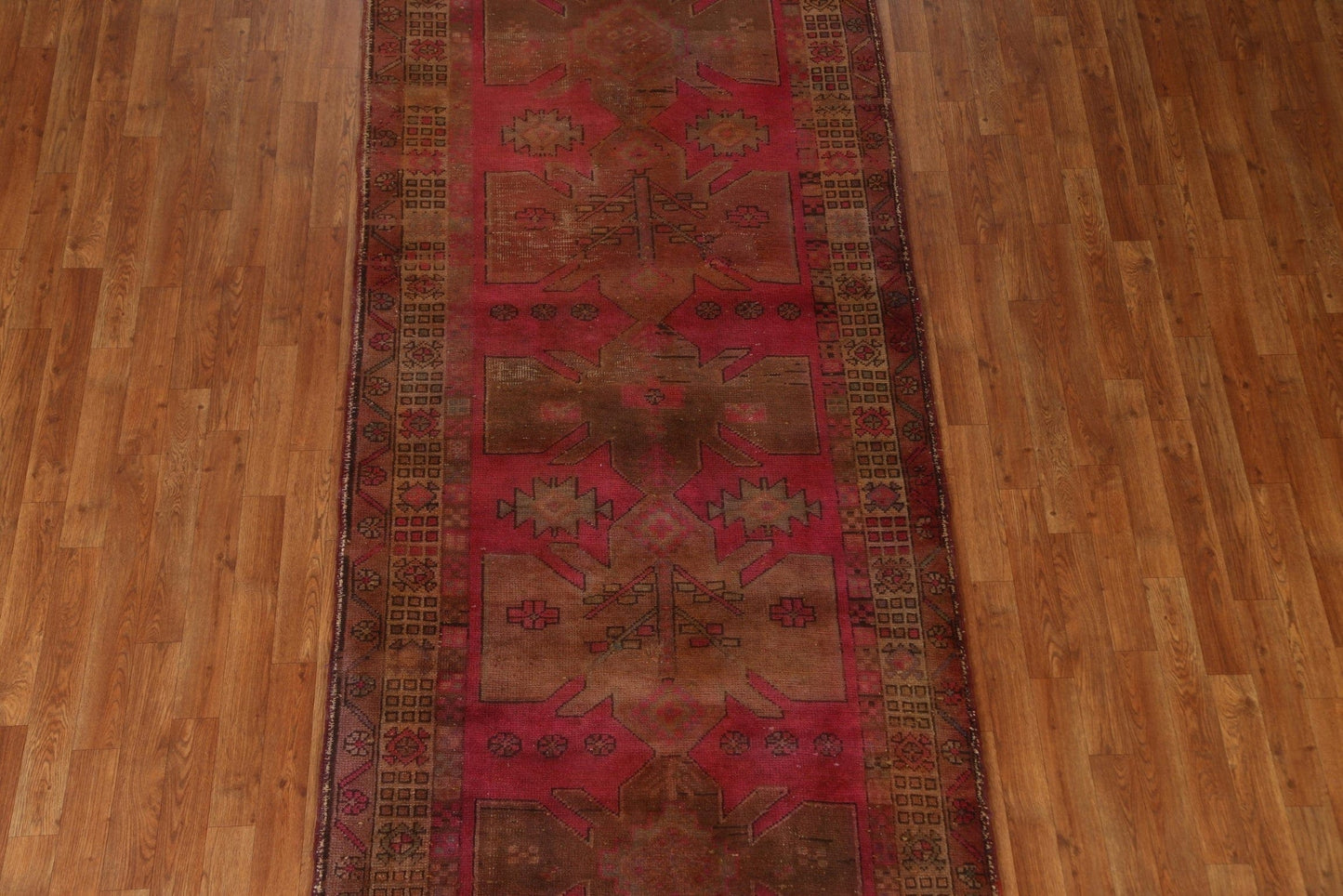 Vintage Meshkin Persian Runner Rug 4x10