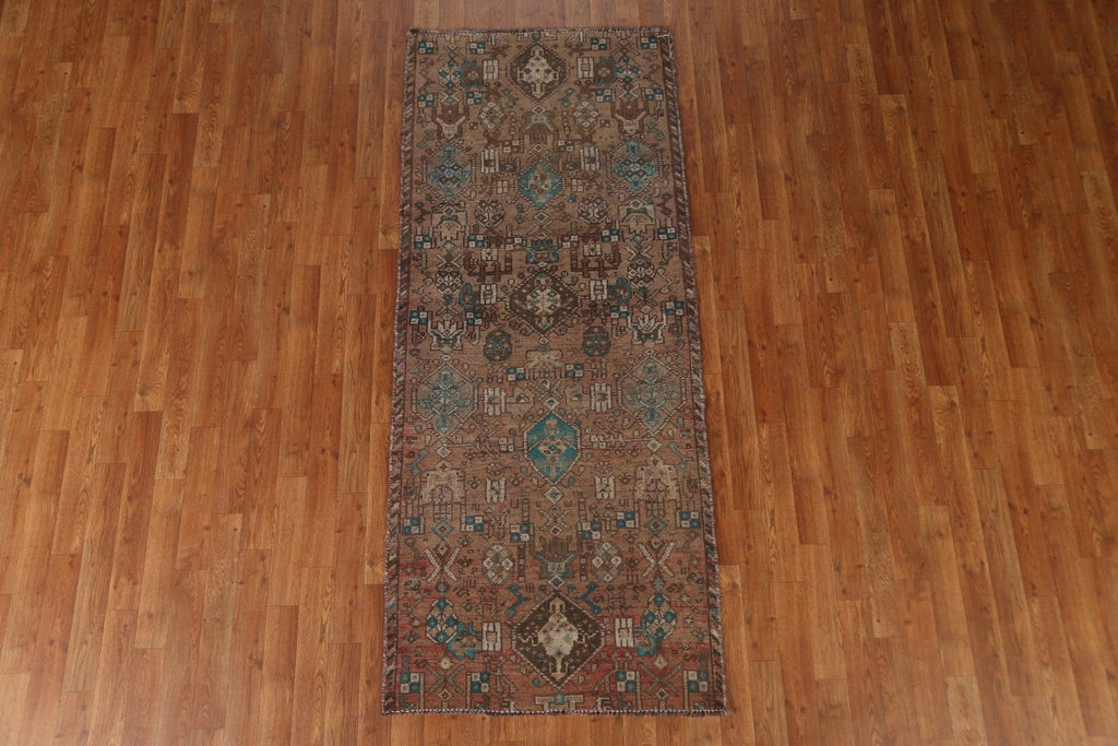 Geometric Hamedan Persian Runner Rug 3x7