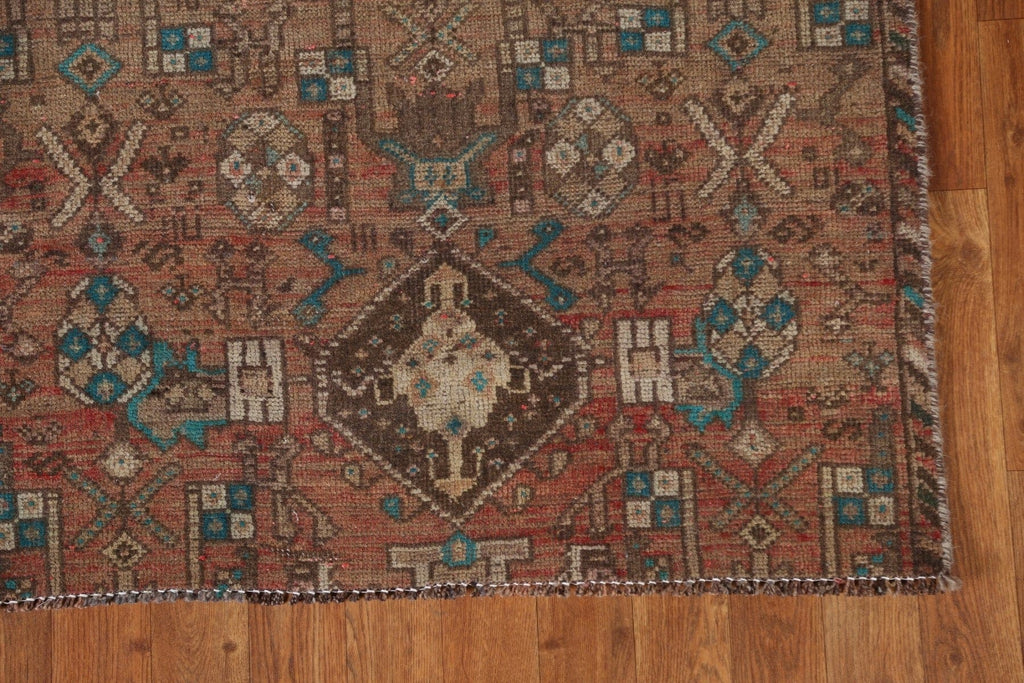 Geometric Hamedan Persian Runner Rug 3x7