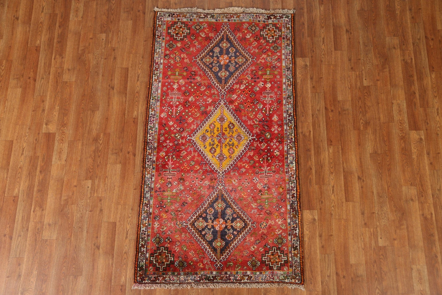 Vegetable Dye Abadeh Persian Rug 3x6