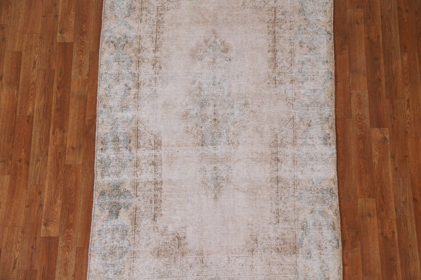 Antique Distressed Kerman Persian Area Rug 4x7