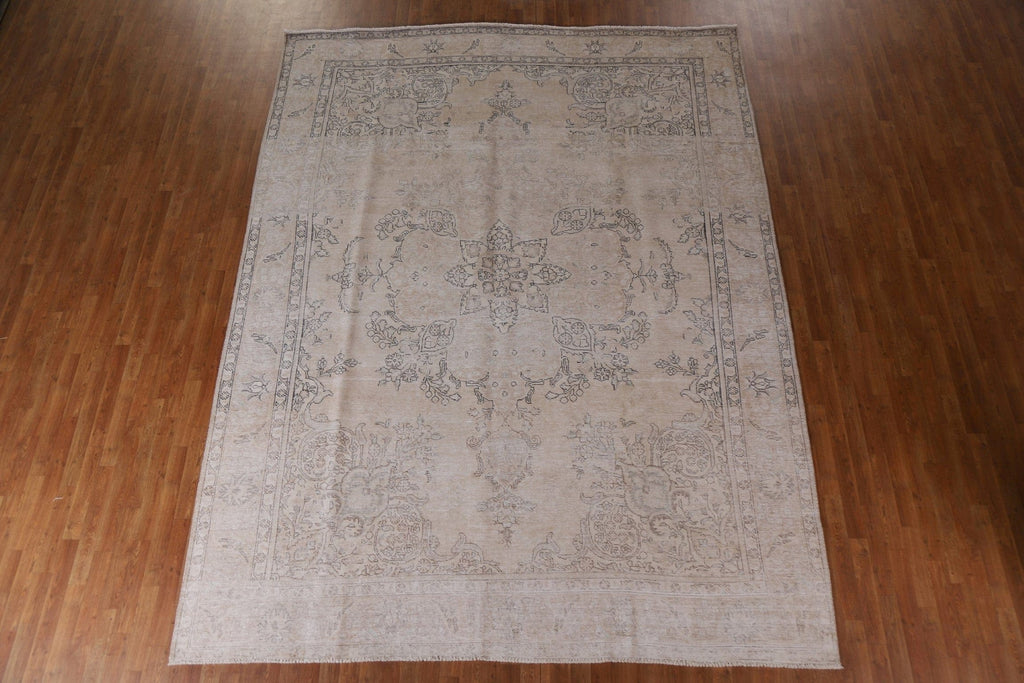 Distressed Tabriz Persian Area Rug 10x13