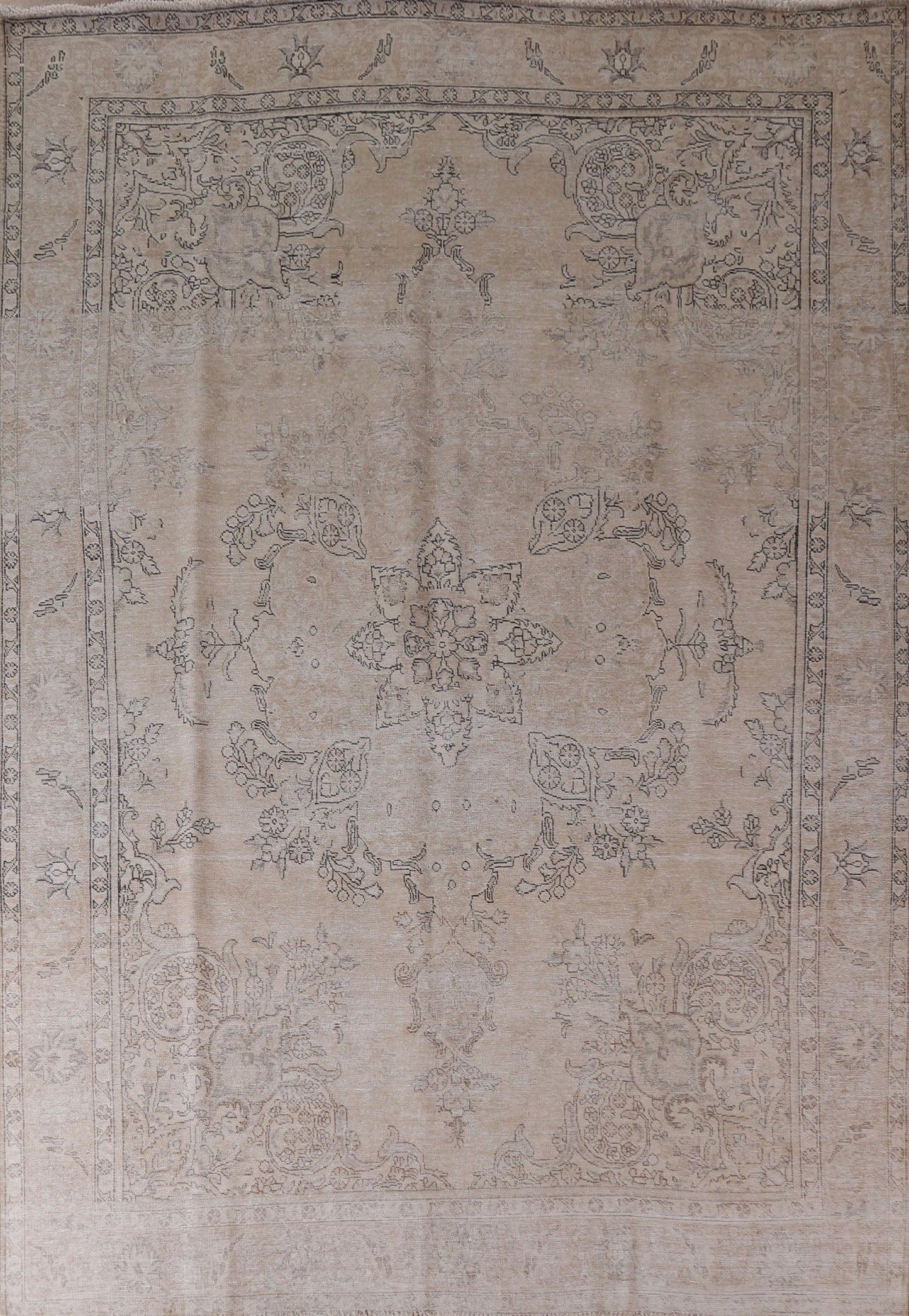 Distressed Tabriz Persian Area Rug 10x13