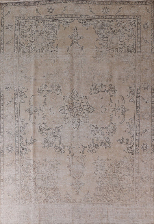 Distressed Tabriz Persian Area Rug 10x13