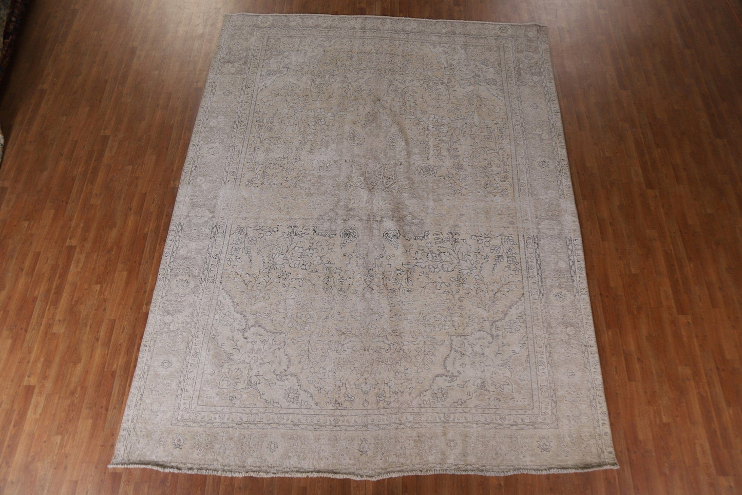 Muted Distressed Tabriz Persian Area Rug 10x13