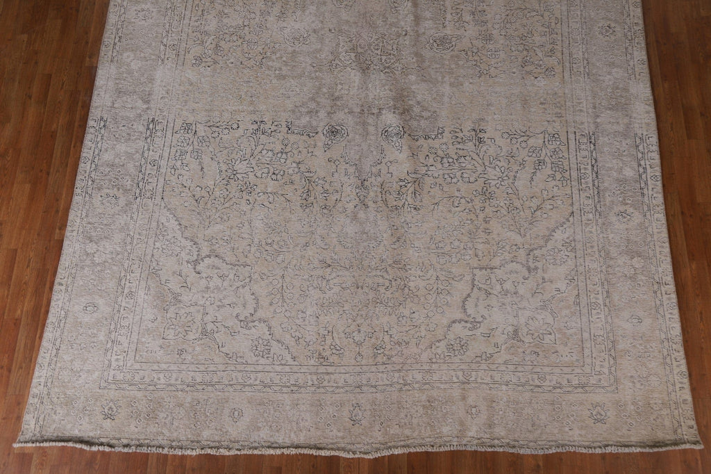 Muted Distressed Tabriz Persian Area Rug 10x13