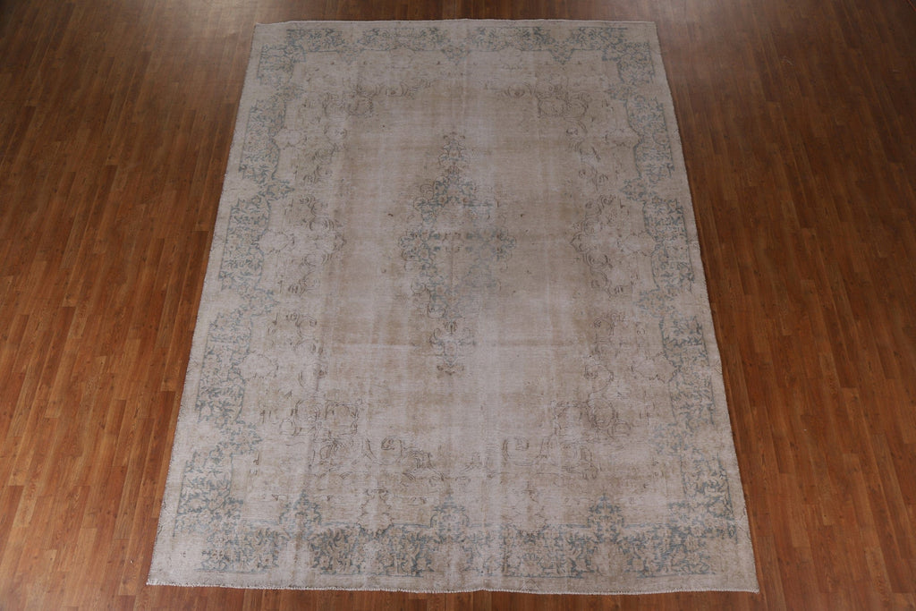 Distressed Kerman Persian Area Rug 9x12