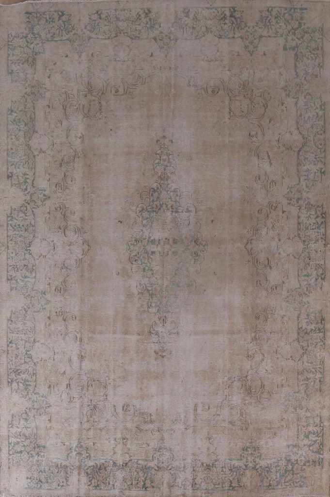 Distressed Kerman Persian Area Rug 9x12