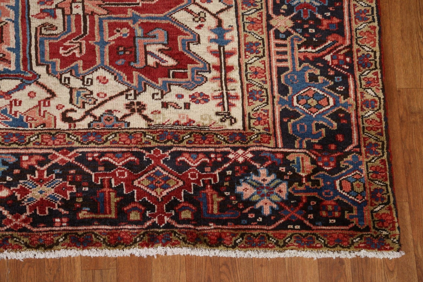 Vintage Geometric Heriz Persian Area Rug 8x11