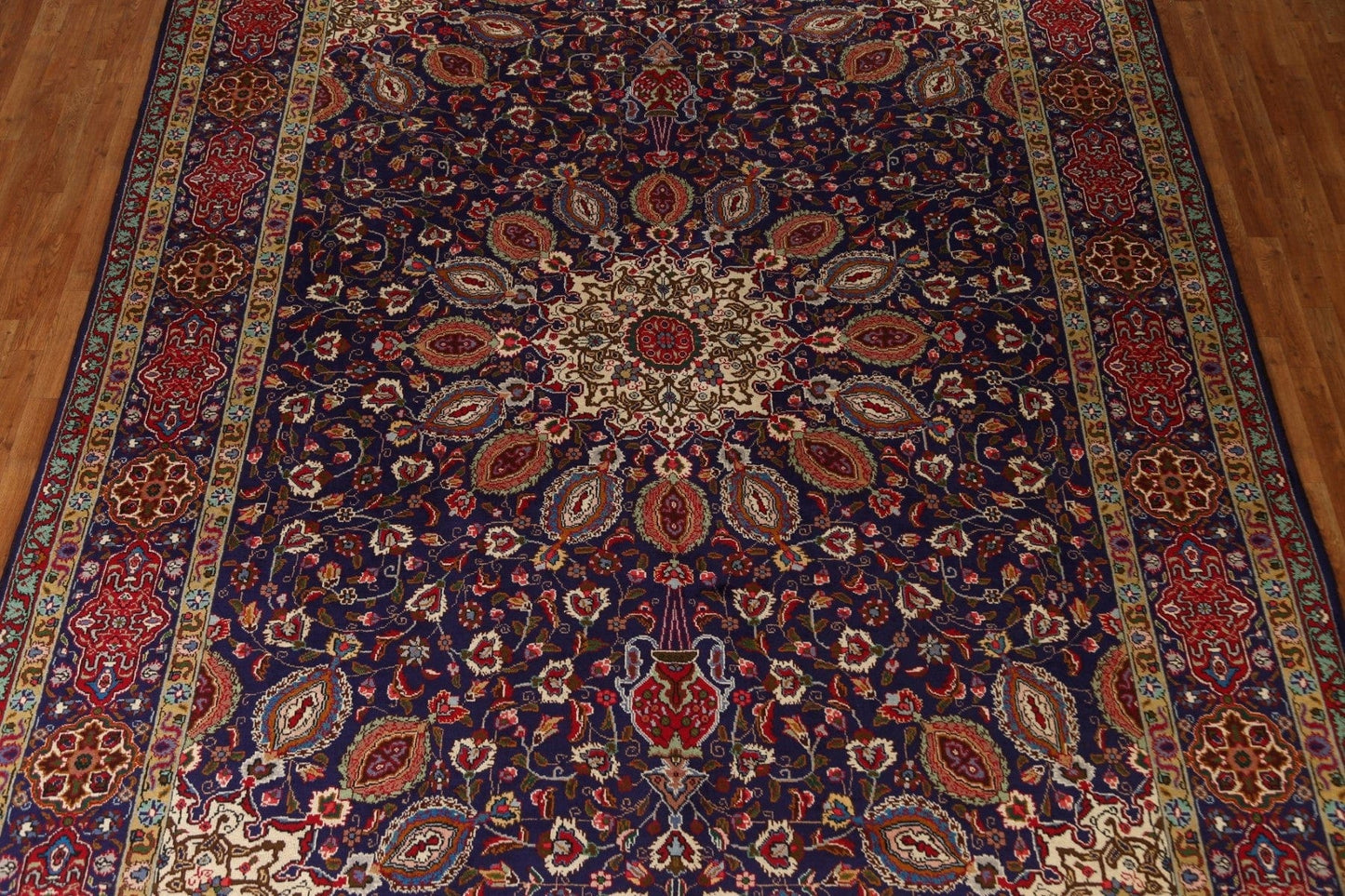 Floral Wool Tabriz Persian Area Rug 10x13