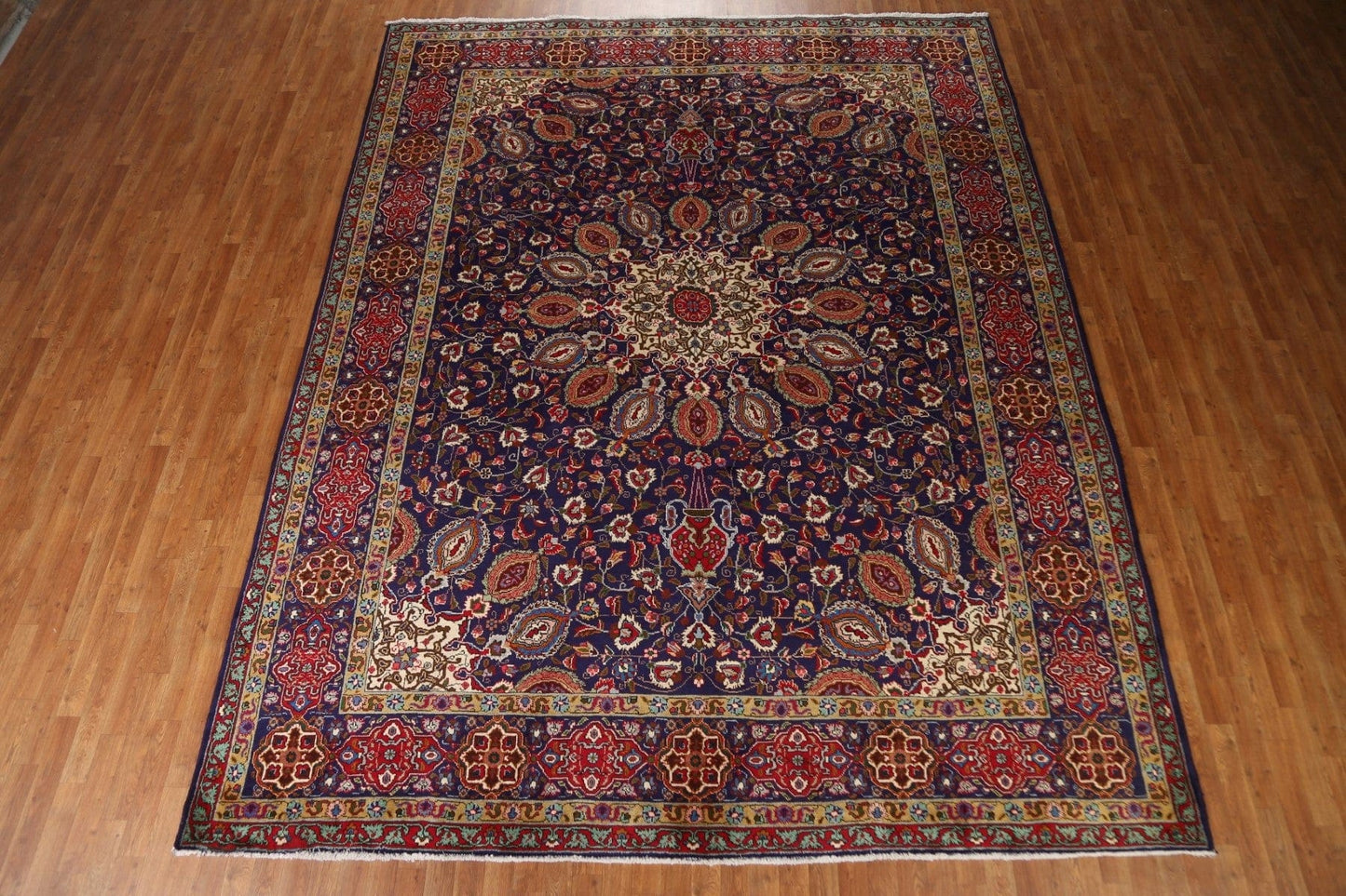 Floral Wool Tabriz Persian Area Rug 10x13