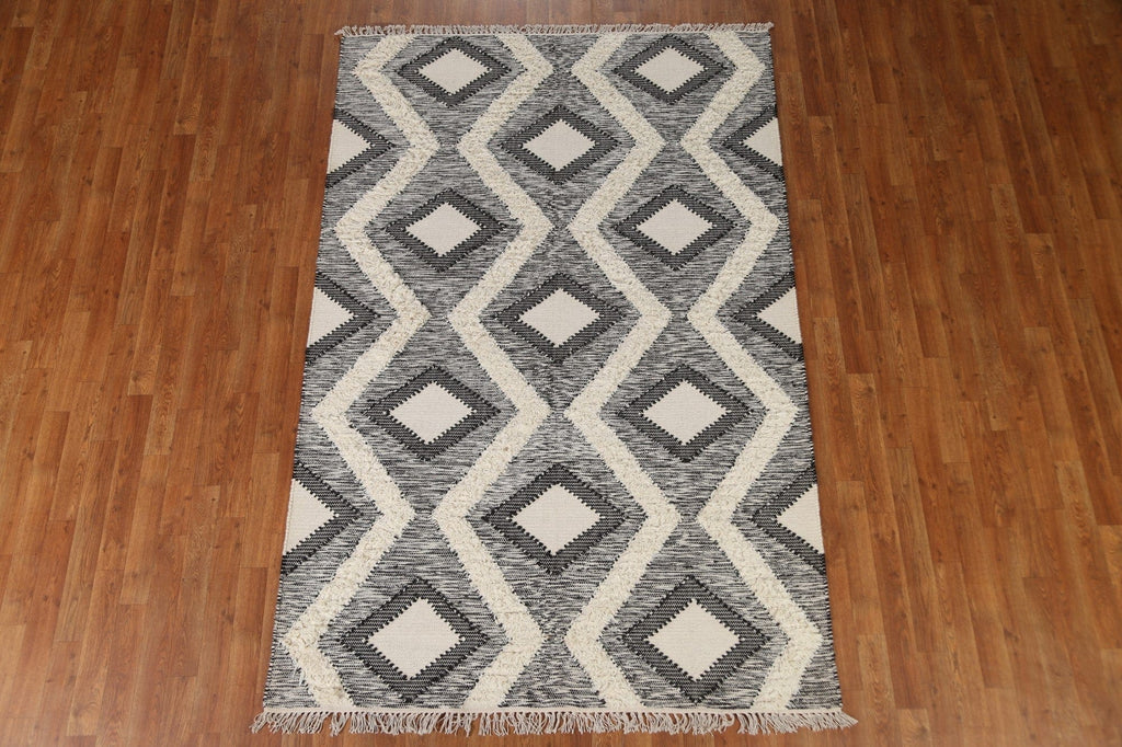 Geometric Kilim Moroccan Area Rug 5x8