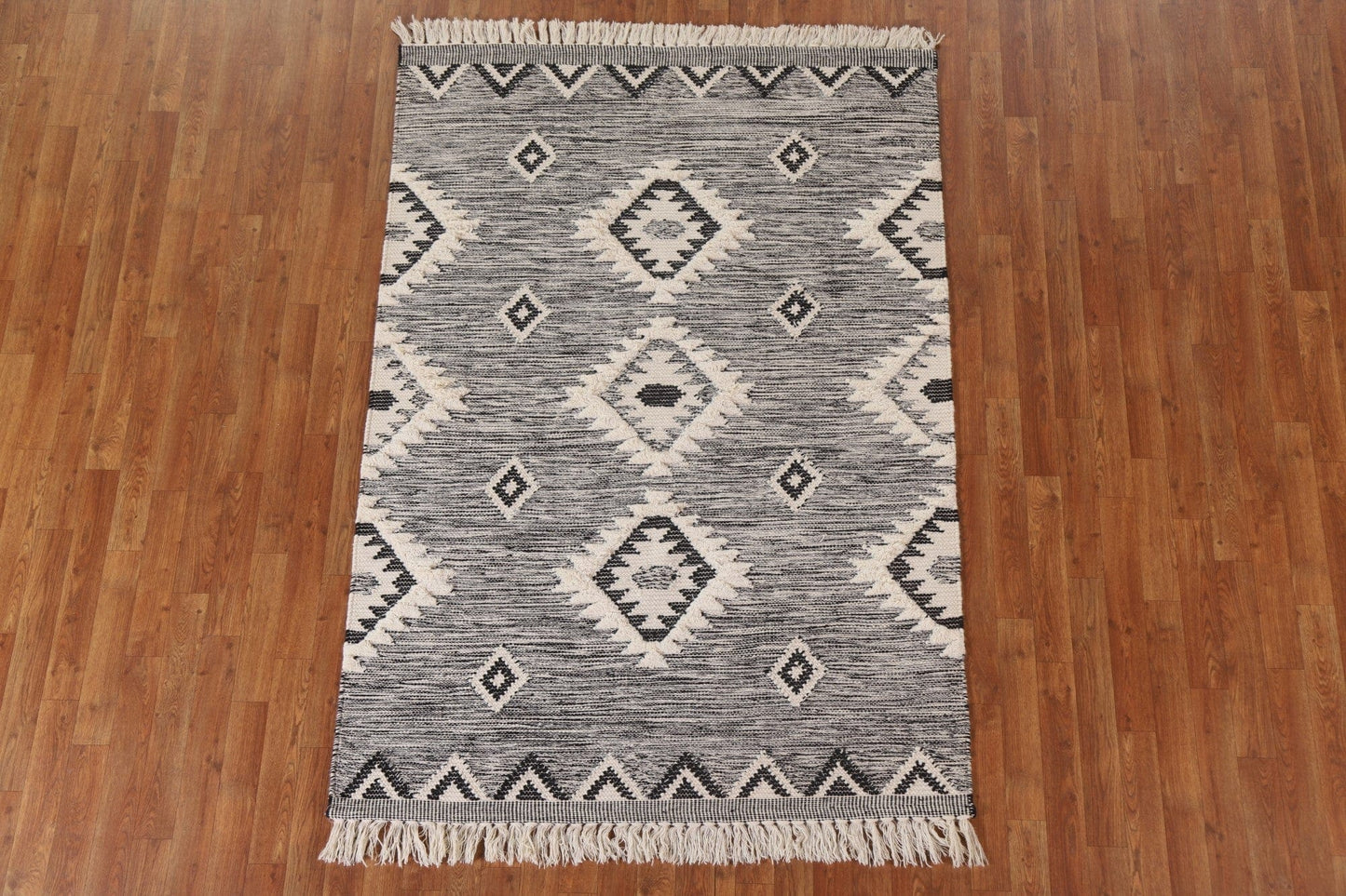 Tribal Kilim Moroccan Wool Area Rug 5x7