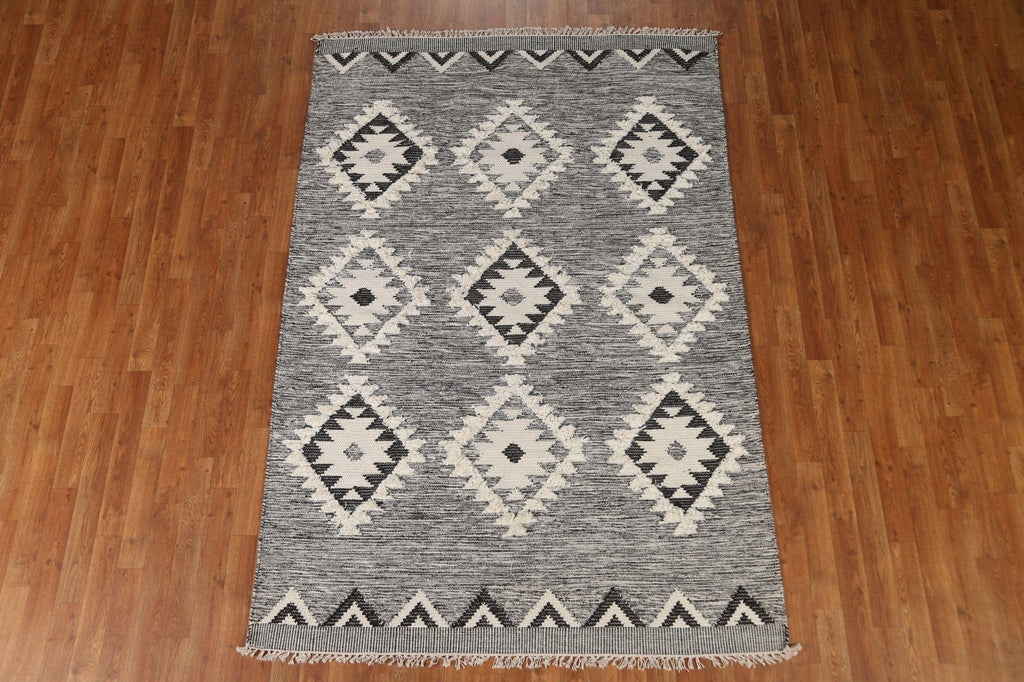 Geometric Kilim Moroccan Area Rug 5x8