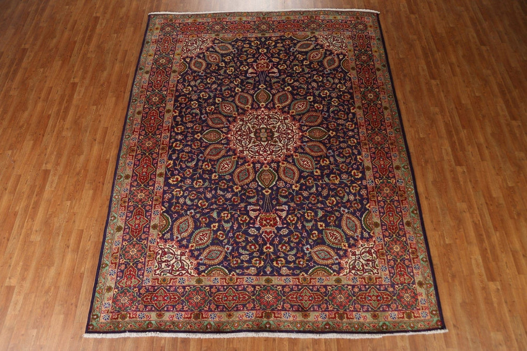 Vintage Floral Tabriz Persian Area Rug 8x11