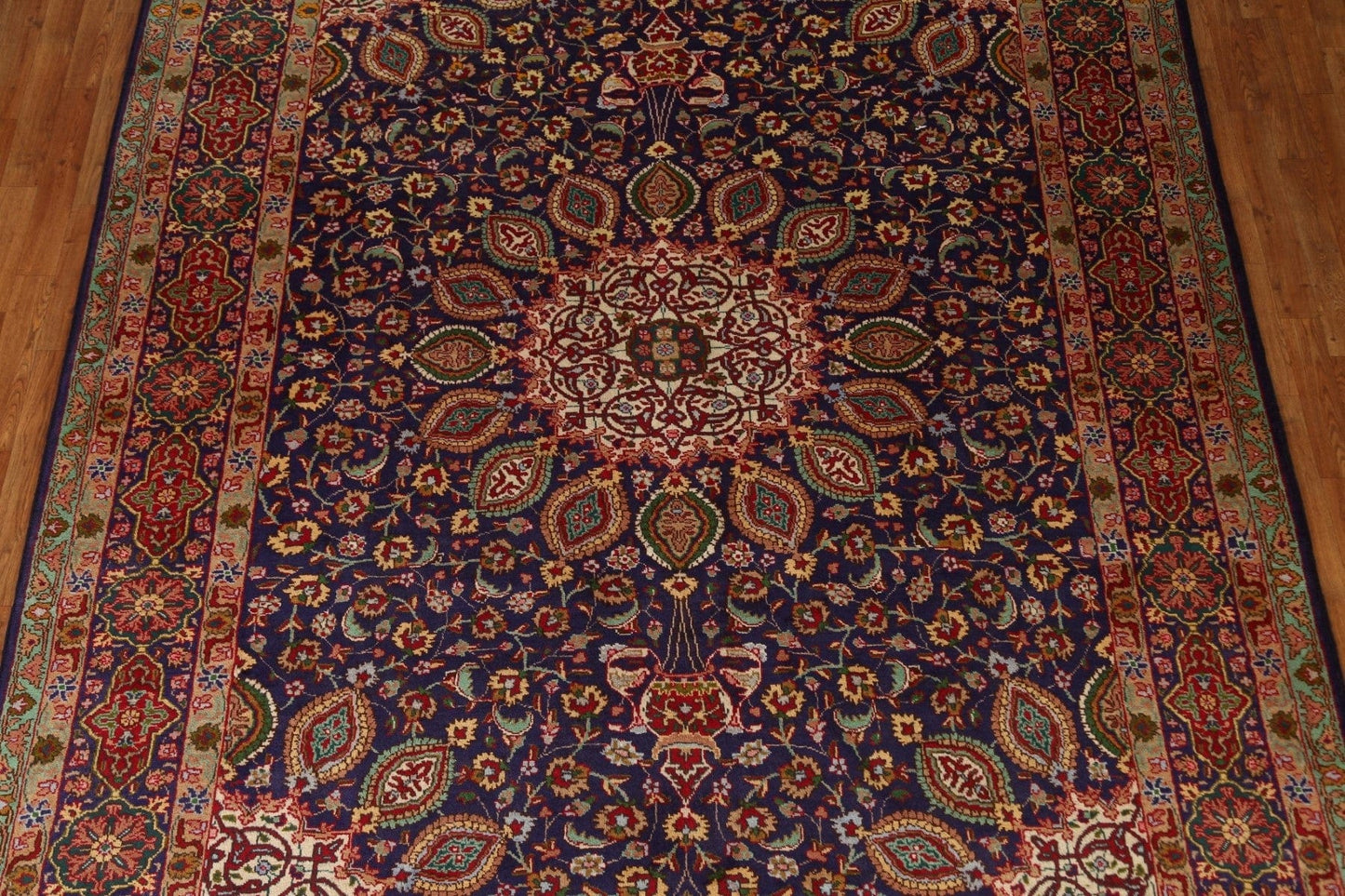 Vintage Floral Tabriz Persian Area Rug 8x11