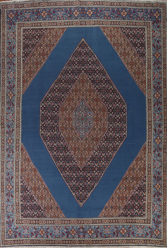 Geometric Blue Mood Persian Area Rug 10x13