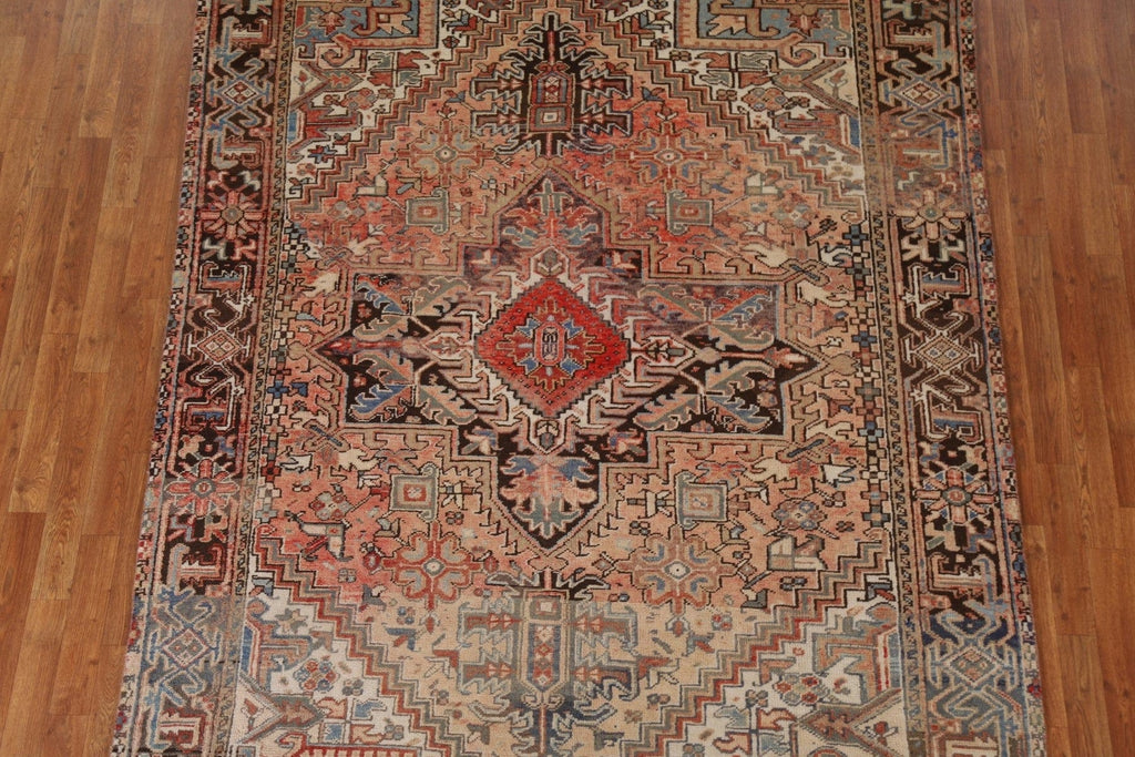 Vintage Heriz Persian Area Rug 7x10