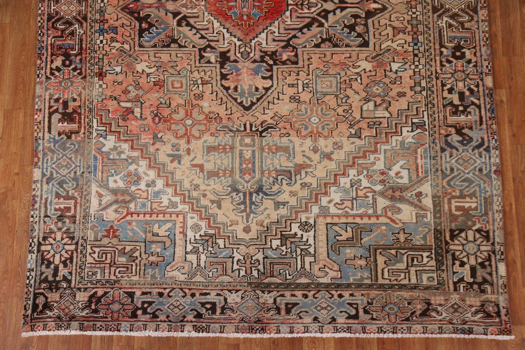 Vintage Heriz Persian Area Rug 7x10