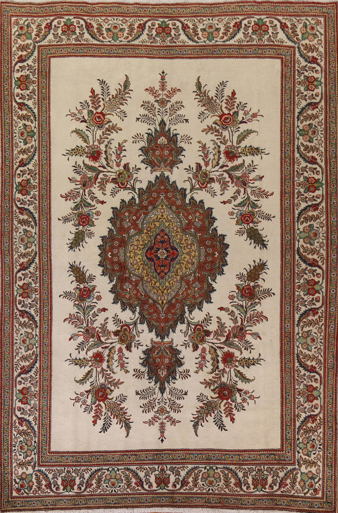 Vintage Wool Tabriz Persian Area Rug 8x11